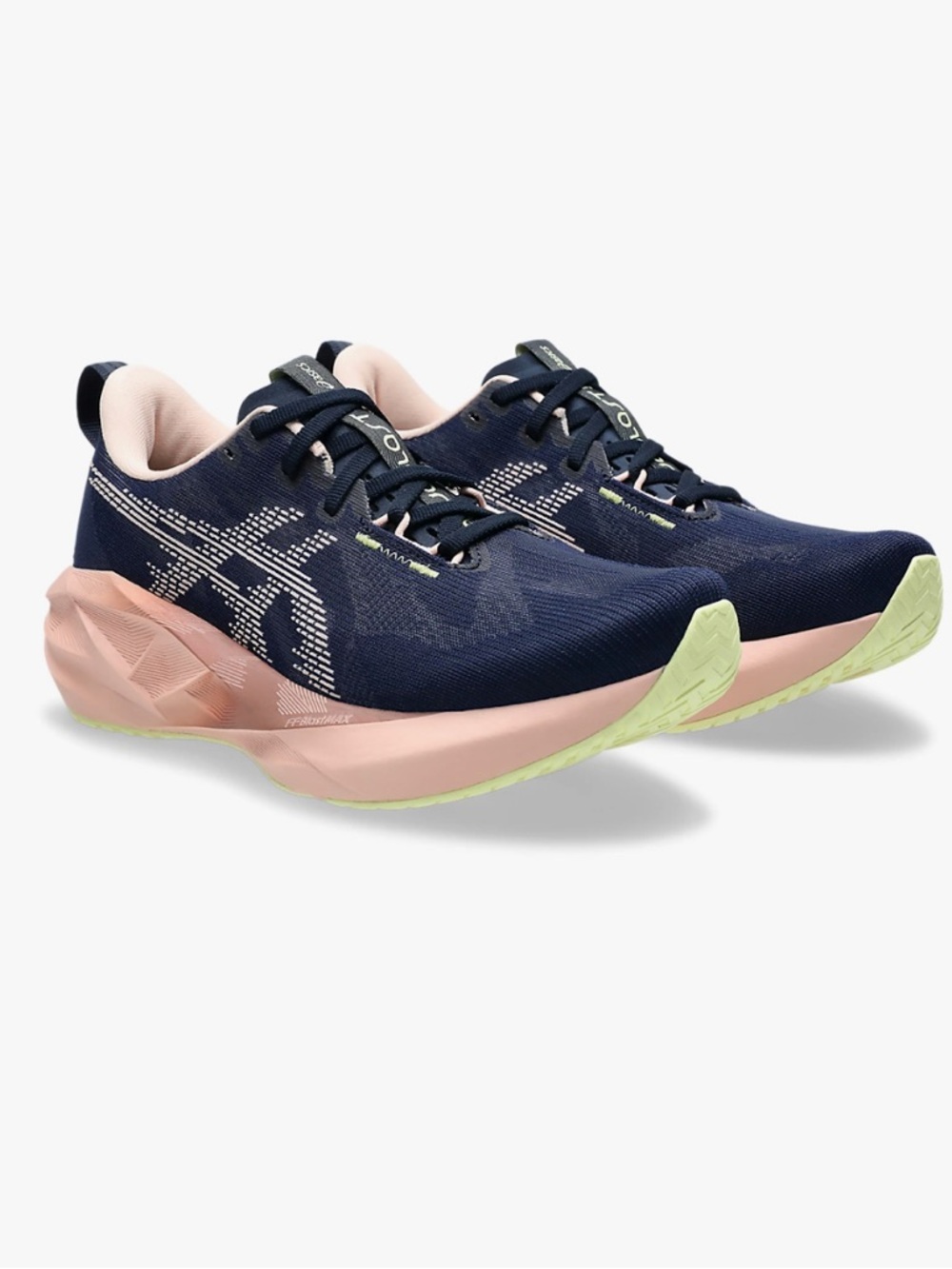 Asics Navy and White Running Sneakers